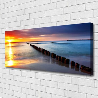 Quadro em tela Paisagem do Mar e do Sol