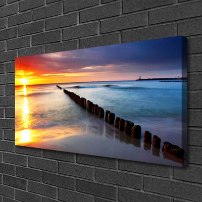 Quadro em tela Paisagem do Mar e do Sol