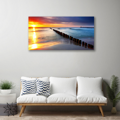 Quadro em tela Paisagem do Mar e do Sol