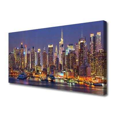 Quadro canvas Casas na cidade Arranha-céus