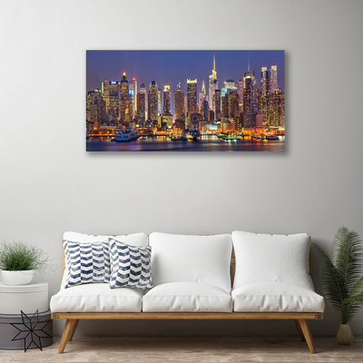 Quadro canvas Casas na cidade Arranha-céus