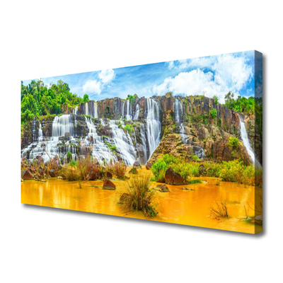 Quadro canvas Cachoeira Árvores Natureza