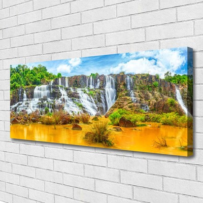 Quadro canvas Cachoeira Árvores Natureza