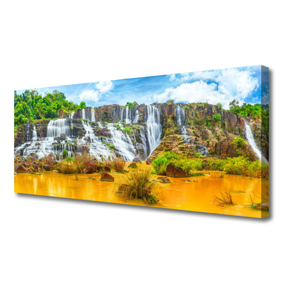 Quadro canvas Cachoeira Árvores Natureza