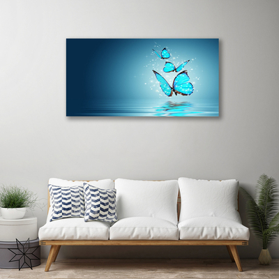 Quadro canvas Arte aquática de borboleta azul