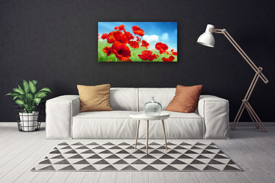 Quadro canvas Papoulas Plantam Natureza