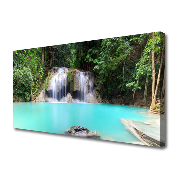 Quadro canvas Cachoeira Lago Natureza
