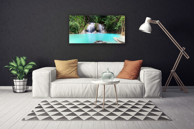 Quadro canvas Cachoeira Lago Natureza