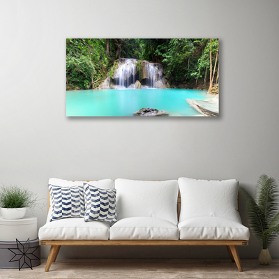 Quadro canvas Cachoeira Lago Natureza