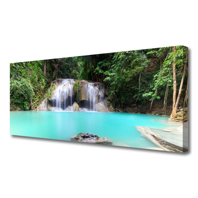 Quadro canvas Cachoeira Lago Natureza