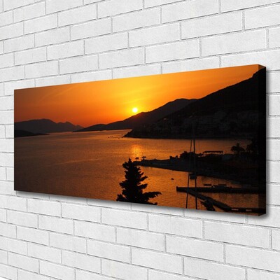 Quadro em tela Paisagem das Montanhas do Mar