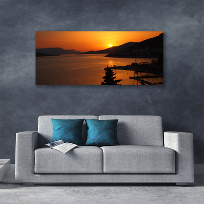 Quadro em tela Paisagem das Montanhas do Mar