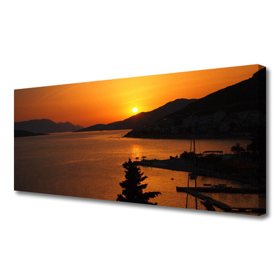 Quadro em tela Paisagem das Montanhas do Mar