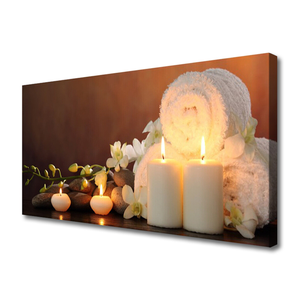 Quadro canvas Velas para banheira