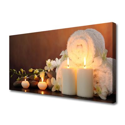 Quadro canvas Velas para banheira