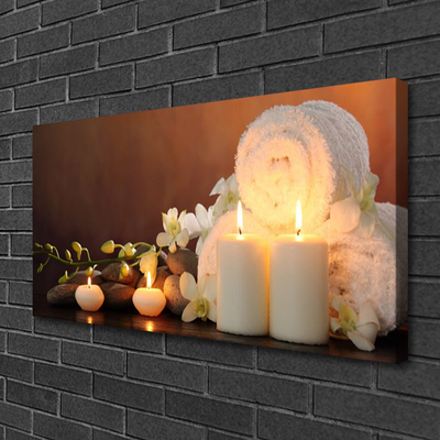 Quadro canvas Velas para banheira