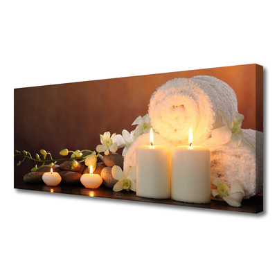 Quadro canvas Velas para banheira