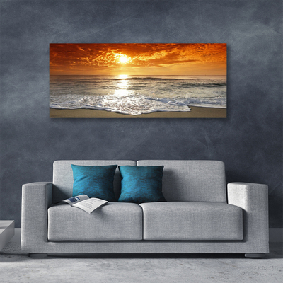 Quadro em tela Paisagem do Mar e do Sol