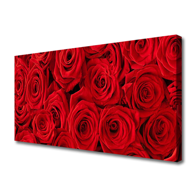 Quadro canvas Planta de flores rosas