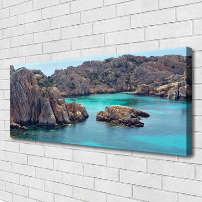 Quadro em tela Paisagem marinha de Bay Rocks