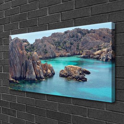 Quadro em tela Paisagem marinha de Bay Rocks