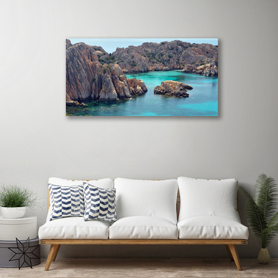 Quadro em tela Paisagem marinha de Bay Rocks