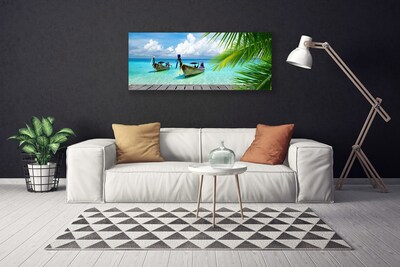 Quadro em tela Paisagem Marinha de Barcos