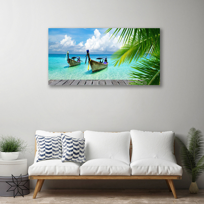 Quadro em tela Paisagem Marinha de Barcos