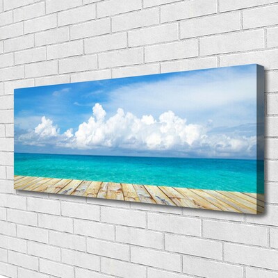 Quadro canvas Paisagem do Píer das Nuvens do Mar