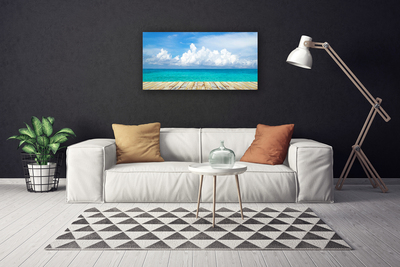 Quadro canvas Paisagem do Píer das Nuvens do Mar