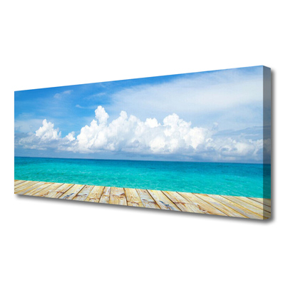 Quadro canvas Paisagem do Píer das Nuvens do Mar