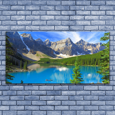 Quadro canvas Paisagem da floresta da montanha do lago