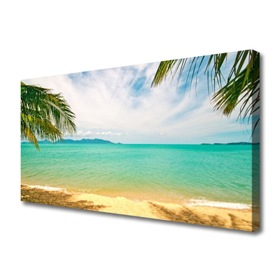 Quadro em tela Paisagem de praia e mar