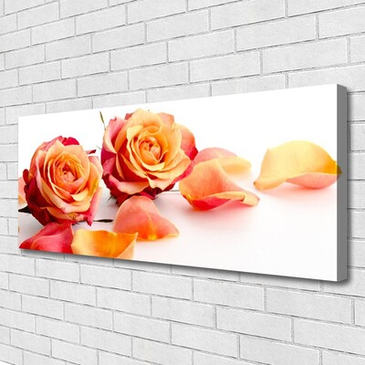 Quadro em tela Planta de flores rosas