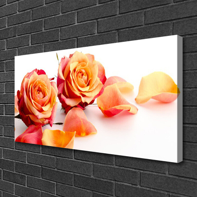 Quadro em tela Planta de flores rosas