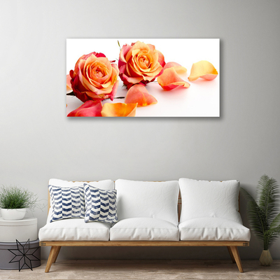 Quadro em tela Planta de flores rosas