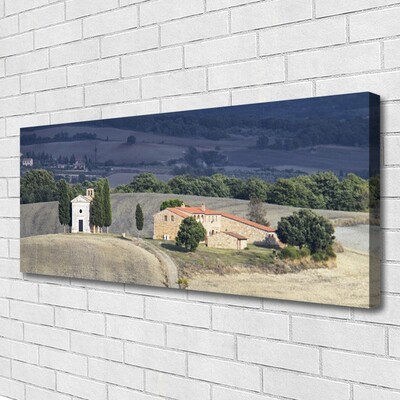 Quadro em tela Paisagem de árvores de prado