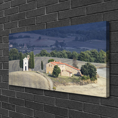 Quadro em tela Paisagem de árvores de prado