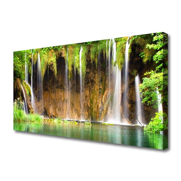 Quadro canvas Cachoeira Lago Natureza