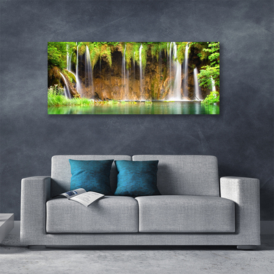 Quadro canvas Cachoeira Lago Natureza