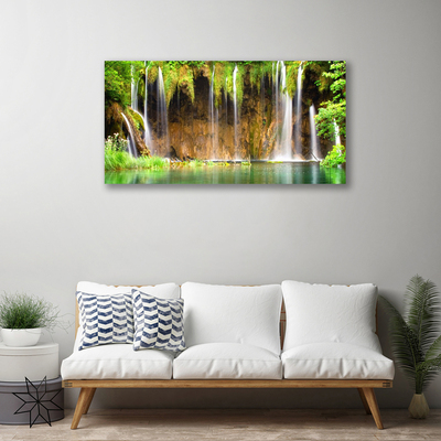Quadro canvas Cachoeira Lago Natureza