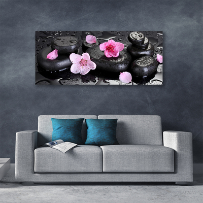 Quadro canvas Arte em Pedras de Flores