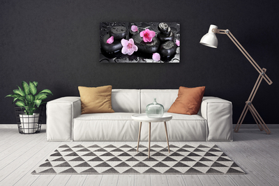 Quadro canvas Arte em Pedras de Flores