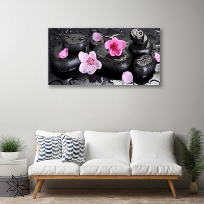 Quadro canvas Arte em Pedras de Flores