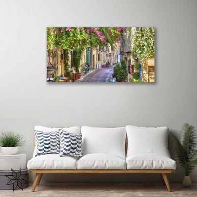 Quadro canvas Beco Flores Casas Planta