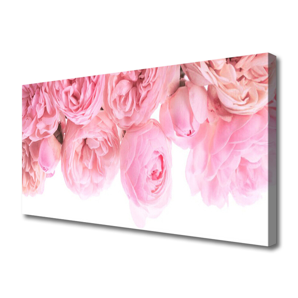 Quadro em tela Planta de flores rosas