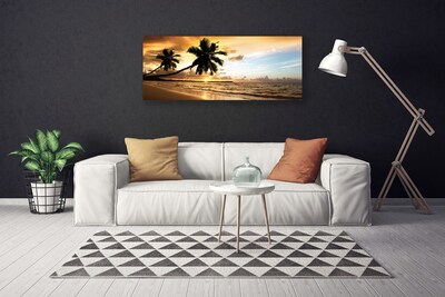 Quadro canvas Paisagem de praia com palmeiras