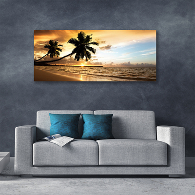 Quadro canvas Paisagem de praia com palmeiras