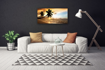 Quadro canvas Paisagem de praia com palmeiras