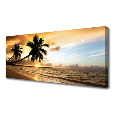 Quadro canvas Paisagem de praia com palmeiras